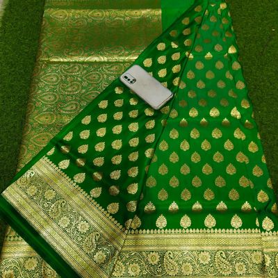 Buy iZibra Women's Kanchipuram Pattu Sarees Pure Kanjivaram Silk Saree Soft Banarasi  Saree For Wedding With Blouse Piece (KeriChokda paithani) (Green Navy Blue)  at Amazon.in