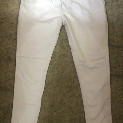 Women's Casual Loose Ripped white Denim Pants Wide Leg Jeans Hole Boyfriend Denim  Pants Pockets Button Ripped Jeans Trousers Hole Pants Baggy Jeans White XS  - Walmart.com