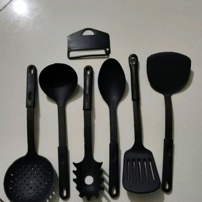 Kitchen Utensil Set 6pcs Nylon Spoons-Stick and Heat Resistant Cooking Utensils Set, Kitchen Cookware Set - Kitchen Tool Set