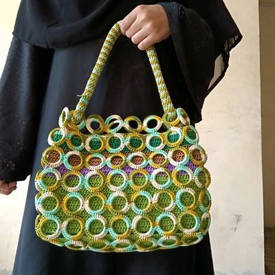 Blanchefleur Crochet Look Beaded Bag in Black | Showpo USA