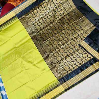 Earth Yellow Sambalpuri silk saree – Boyanika Odisha