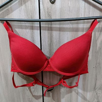 Buy Zivame Moroccan Lace Wirefree Comfort Bra - Bright Red Online