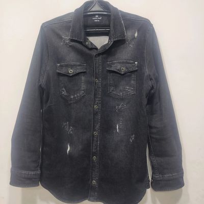 Givenchy // Black Distressed Denim Jacket – VSP Consignment