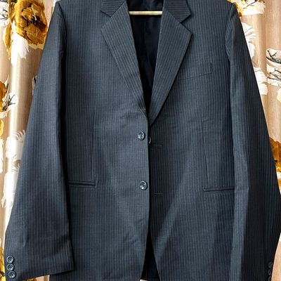 Peter England Elite Grey Slim Fit Two Piece Suit