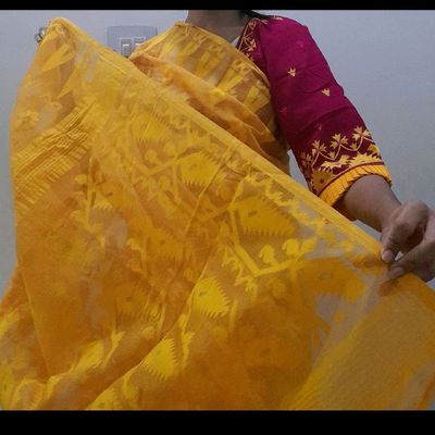 Banana Yellow Banarasi Silk Saree with Designer Blouse for Women | TST |  The Silk Trend