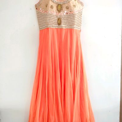Buy Radiantly Mirror Work Beads Anarkali Gown Party Wear Online at Best  Price | Cbazaar