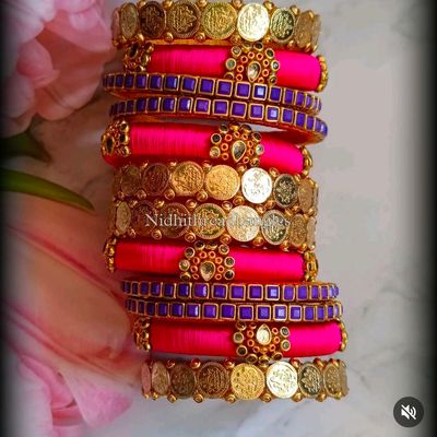 Buy Silk Thread Heavy Kundan Bridal Bangles for Wedding Online in India 