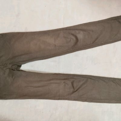U2 Pants Girls Youth Medium Brown Chino Casual Button Slacks Trousers 25x25  | eBay