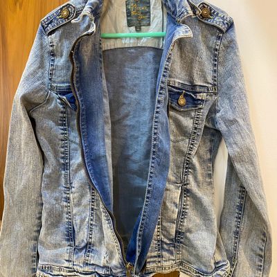 SJOUCH Denim Jacket Solid Color Top Winter Coats for Women India | Ubuy-calidas.vn
