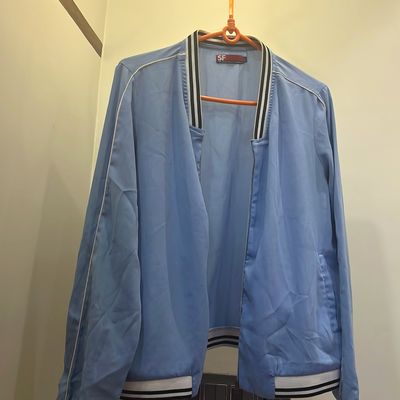 Jackets & Overcoats, Korean Blue Varsity Jacket Size:XL