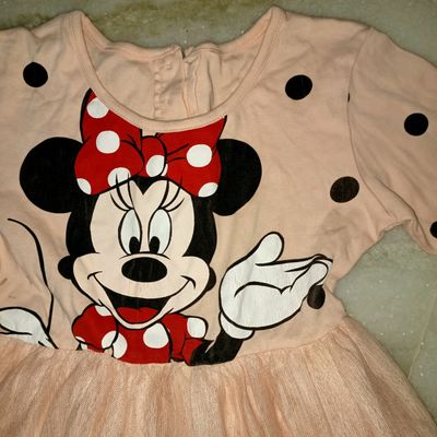 Girls Dress 6 Months-4 Years Minnie Mouse Cotton Long Sleeve Girl Giirl Dres