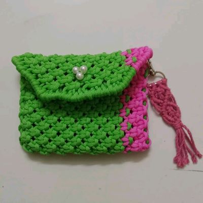 Buy Boho Girl Cotton Macrame Shoulder Bag | Stylish Pure Cotton Bag for  Women | Girl/Women's Handwoven Crochet Macrame Bag at Amazon.in