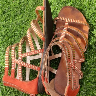 IYKYK Women's Brown Gladiator Sandals