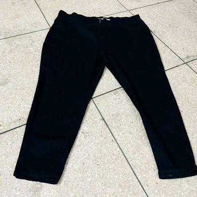 Jeans & Trousers, Black Skinny Mid Rise Terra And Sky 3XL jeans