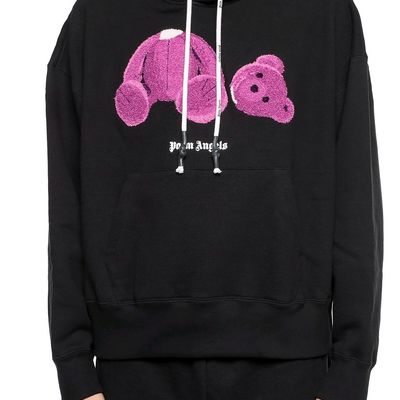 Palm angels pink bear hoodie hot sale