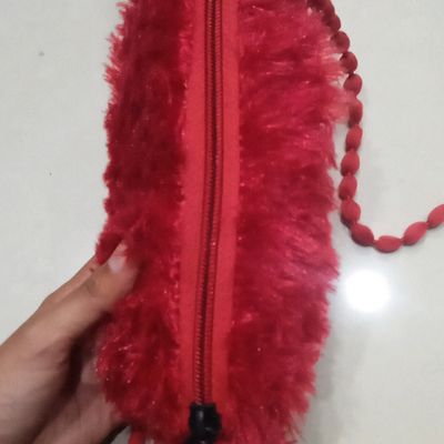 Red Fur Purse | Red fur, Fur purse, Purses