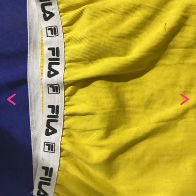 Mustard yellow clearance fila crop top