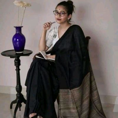 Khadi Soft Cotton Saree in Red and Black | Saree trends, Cotton saree, Silk  sarees online