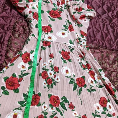 White Floral Printed One Piece Dress 00023, Half Sleeves, Casual Wear at Rs  320/piece in Surat