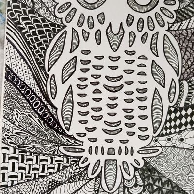 Artwork, Owl Pen Art(doodle Art)