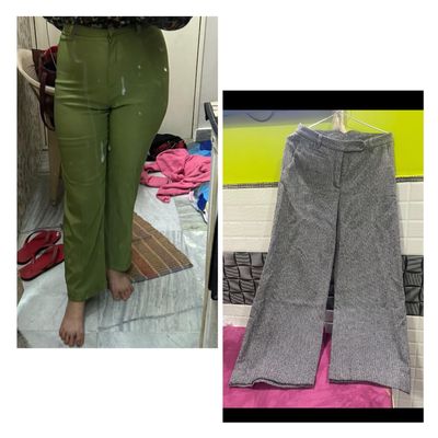Buy Red and Navy Blue Combo of 2 Women Trouser Cotton Flax Pants for Best  Price, Reviews, Free Shipping