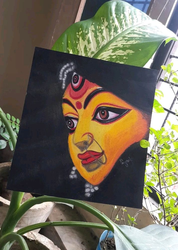 Artwork | Handmade Painting Of Maa Durga The Goddess | Freeup