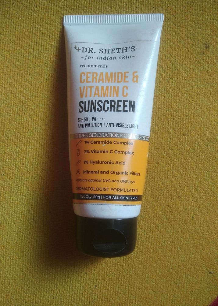 Sunscreen Dr Sheths Ceramide And Vitamin C Sunscreen Spf 50 Freeup 