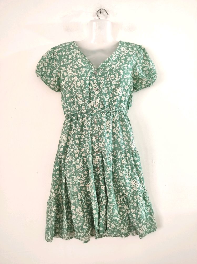Dresses | Zudio Green Printed Dress ( Women) | Freeup